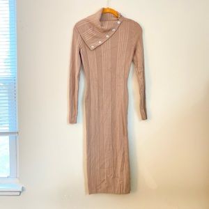 Rare Tan GUESS Bodycon Convertible Dress // Size S
